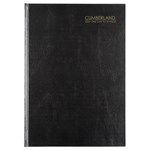 CUMBERLAND 2027 CASEBOUND DIARY A4 DAYTOPAGE BLACK