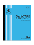 OLYMPIC 626 INVOICE AND STATEMENT BOOK CARBON DUPLICATE 100 LEAF 250 X 200MM