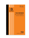 OLYMPIC 724 INVOICE AND STATEMENT BOOK CARBONLESS DUPLICATE 50 LEAF 200 X 125MM
