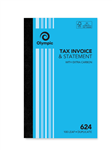 OLYMPIC 624 INVOICE AND STATEMENT BOOK CARBON DUPLICATE 100 LEAF 200 X 125MM