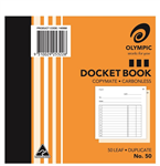 OLYMPIC NO50 CARBONLESS DOCKET BOOK 50 LEAF 120 X 125MM