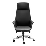 ACCORD GENUINE LEATHER HIGH BACK EXECUTIVE CHAIR  BLACK