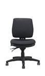 ERGO MIDI MEDIUM BACK OFFICE CHAIR  BLACK FABRIC