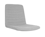 PIXEL CHAIR SEAT PAN  LIGHT GREY FABRIC ASSEMBLED