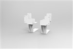 BOOST  HALO SINGLE SIDE SCREEN BRACKETS  WHITE