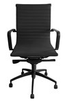 PU605M EXECUTIVE CHAIR  BLACK PU BLACK BASE  ARMS