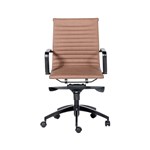EXECUTIVE PU LEATHER OFFICE CHAIR  TAN  BLACK