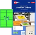 Avery L7163FG HiVis Fluorescent Green Shipping Labels