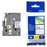 Brother 24mm Blue on White TZ Tape