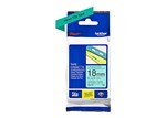 Brother 18mm Black on Green Label Tape TZE741