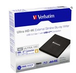 Verbatim Ultra HD 4K Slim Bluray Writer  USBC