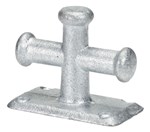 MHA GALVANIZED STEEL CROSS BOLLARD  HEAVY DUTY SECURITY