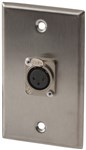 JAYCAR STAINLESS STEEL 3PIN XLR WALL PLATE SOCKET