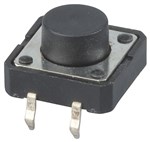 SPST TACTILE SWITCH ROUND STEM 12VDC 50MA