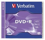 VERBATIM DVDR DISCS WITH CASE  47GB 16X SPEED