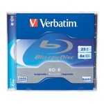 VERBATIM BDR BLURAY DISC 25GB WITH CASE  REWRITEABLE