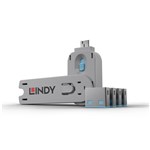 LINDY USB PORT BLOCKER KIT 4 LOCKS  KEY  GERALDTON DATA SECURITY
