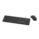 MOKI WIRED KEYBOARD  MOUSE COMBO BLACK  PLUG  PLAY SIMPLICITY