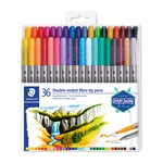 MARKER STAEDTLER FIBRE TIP DOUBLE ENDED BX36