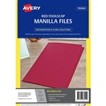 AVERY 88212 MANILLA FOLDER FOOLSCAP RED PACK 20