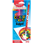 MAPED COLOR PEPS OOPS ERASEABLE COLOUR PENCILS PACK 11