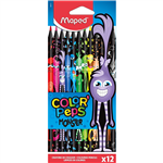 MAPED MONSTER COLOUR PENCILS PACK 12 ASSORTED