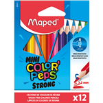 MAPED STRONG COLOUR PENCILS MINI PACK 12 ASSORTED