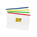 MARBIG CLEAR CASE WALLET ZIP CLOSURE A4 ASSORTED