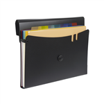 MARBIG EXPANDING FILE WITH 7 REMOVABLE POCKETS PP A4 BLACK