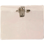 REXEL   ID CARD HOLDER LARGE WITH PIN  CLIP 113X84 10PK