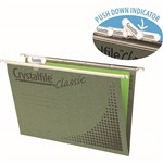 CRYSTALFILE SUSPENSION FILES CLASSIC FOOLSCAP WITH INDICATOR TABS AND INSERTS BOX 50