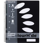 COLOURHIDE 5SUBJECT NOTEBOOK 250 PAGE A4 ASSORTED