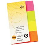 MARBIG NOTES BRILLIANT PAGE MARKERS 160 SHEET 20 X 50MM ASSORTED