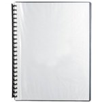 DISPLAY BOOK REFILLABLE 20 POCKET A4 CLEARBLACK