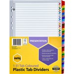 MARBIG 35028 DIVIDERS INDEX A4 COLOUR 131 TAB