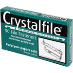 CRYSTALFILE 2 PIECE PAPER FASTENERS BOX 50