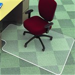MARBIG CHAIRMAT KEYHOLE LOW PILE 1140MM X 1340MM