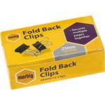 MARBIG FOLDBACK CLIPS 25MM BOX 12