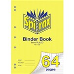 SPIRAX 120 BINDER BOOK 64 PAGE A4 8MM RULED