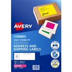 AVERY 35952 L7162FP HIGH VISIBILITY SHIPPING LABEL LASER 16UP FLUORO PINK PACK 25
