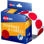 AVERY 937243 ROUND LABELS 24MM RED BOX 500