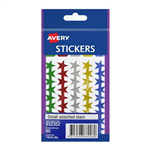 AVERY SMALL STAR ASSORTED STICKERS PK90 BX10