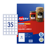 AV LBL SQ GLS WHT L7119 PK350