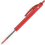 BIC CLIC BALLPOINT PEN RETRACTABLE MEDIUM RED BOX 10