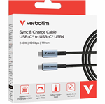 VERBATIM SYNC  CHARGE USBC TO USBC USB4 CABLE