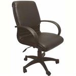 RAPIDLINE CL610 EXECUTIVE CHAIR MEDIUM BACK ARMS PU BLACK