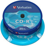 VERBATIM CDR 700MB 25PK SPINDLE 52X