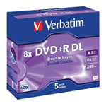 VERBATIM DVDR DL 85GB 25PK WHITE WIDE INKJET 8X
