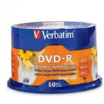 VERBATIM DVD SPINDLE 47GB DVDR WHITE PACK OF 50