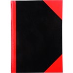 BLACK AND RED NOTEBOOK CASEBOUND RULED 200 PAGE A4 GLOSS COVER